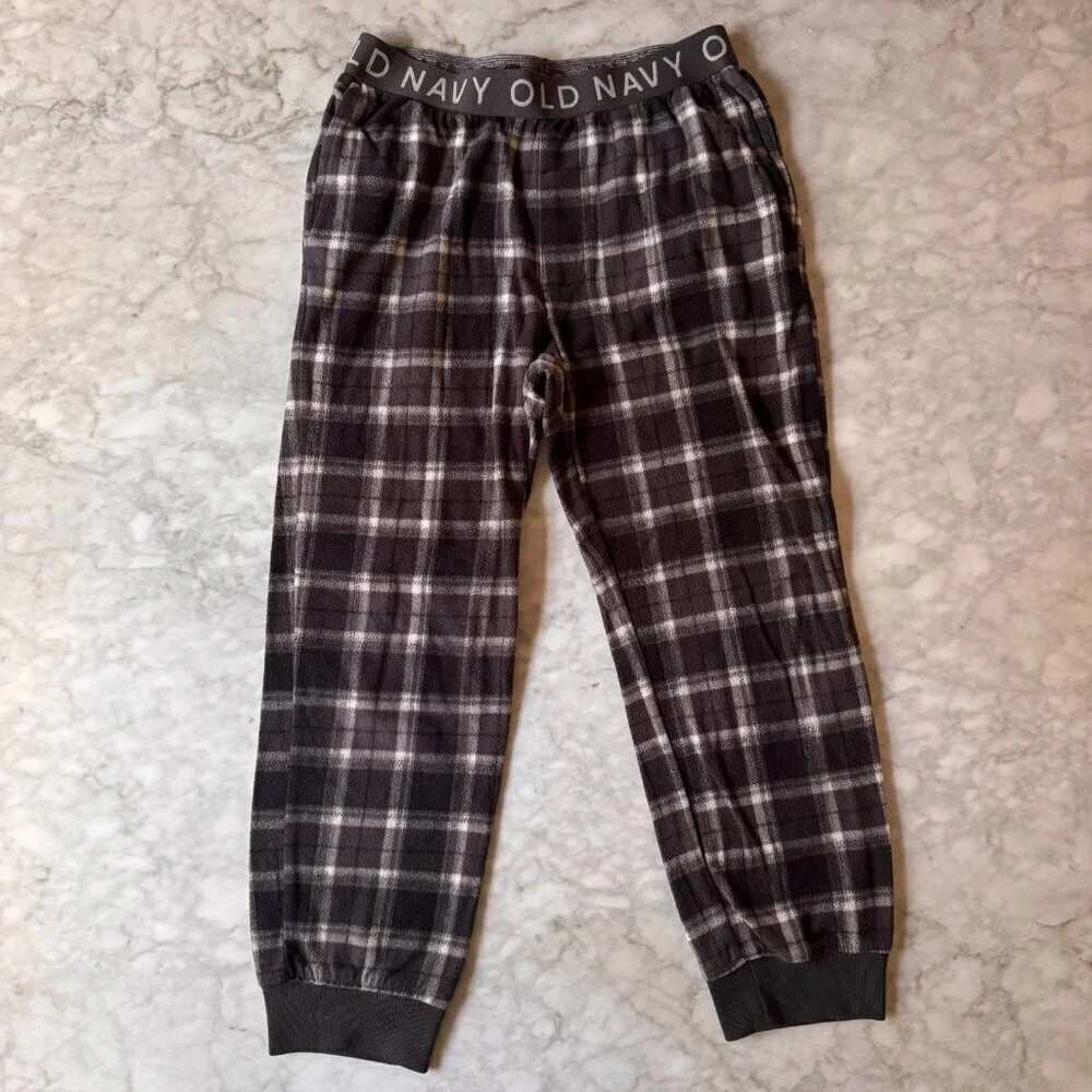 Lot of 4 Old Navy Boys Flannel Pajama Pants & Shirt Size M (8) Plaid Christmas